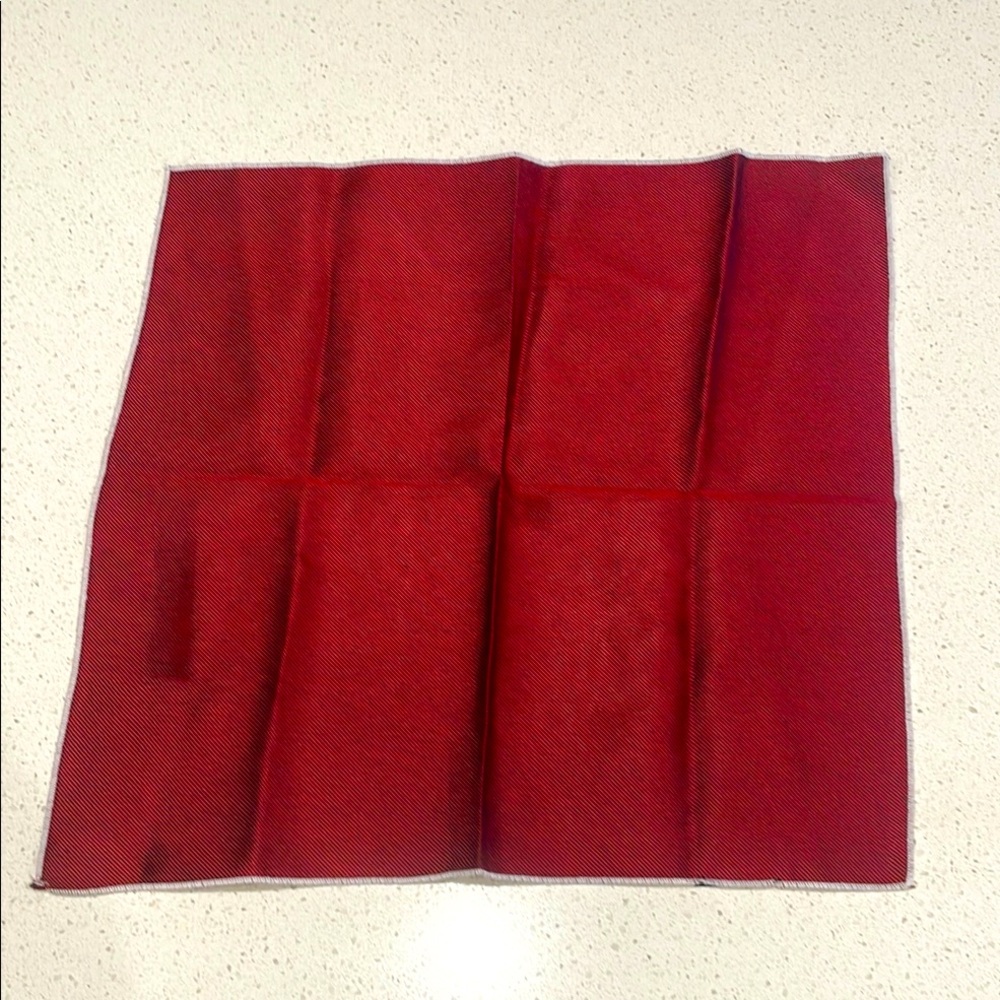 Geoff Nicholson - Red/Burgundy Pocket Square